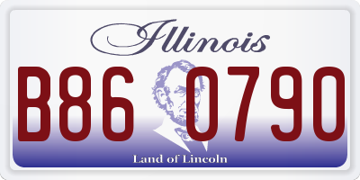 IL license plate B860790