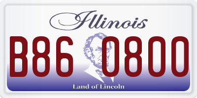 IL license plate B860800