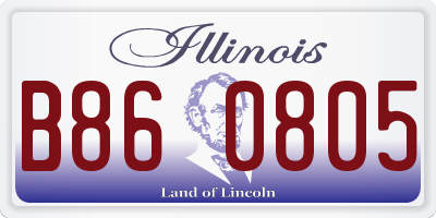 IL license plate B860805