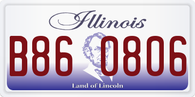 IL license plate B860806
