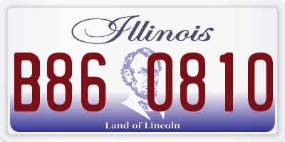 IL license plate B860810