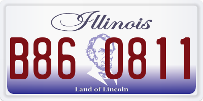 IL license plate B860811