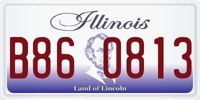 IL license plate B860813