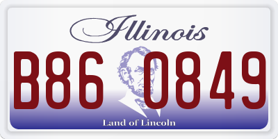 IL license plate B860849