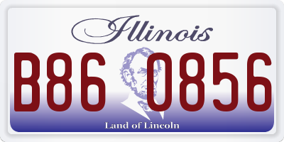 IL license plate B860856