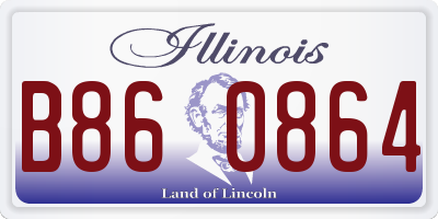 IL license plate B860864