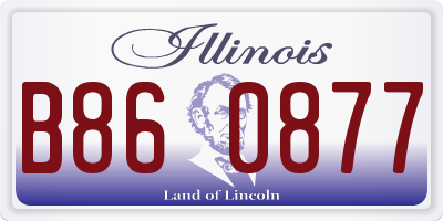 IL license plate B860877