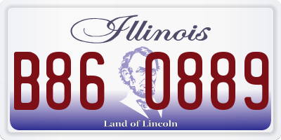 IL license plate B860889