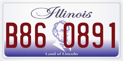 IL license plate B860891