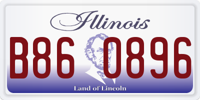 IL license plate B860896