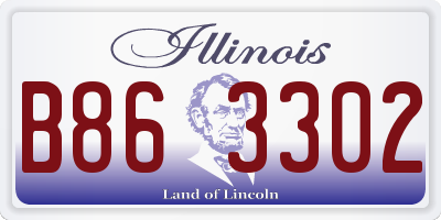IL license plate B863302