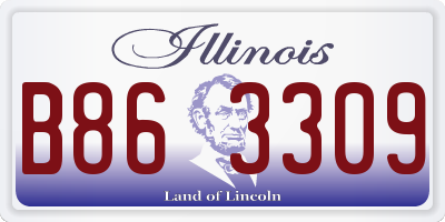 IL license plate B863309