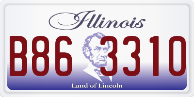 IL license plate B863310