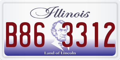 IL license plate B863312