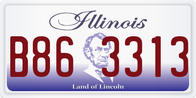 IL license plate B863313