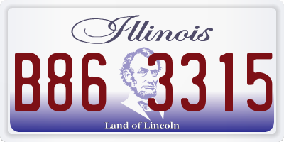 IL license plate B863315