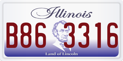IL license plate B863316