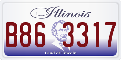 IL license plate B863317