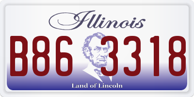 IL license plate B863318