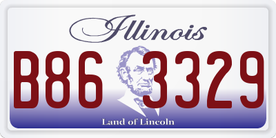 IL license plate B863329