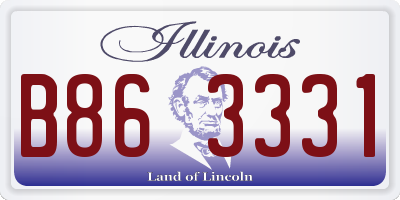 IL license plate B863331