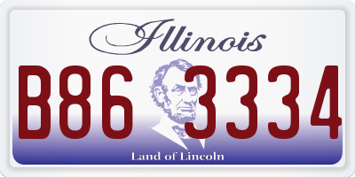 IL license plate B863334