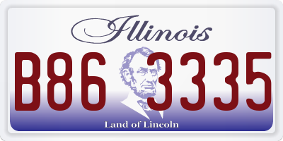 IL license plate B863335