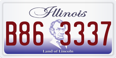 IL license plate B863337