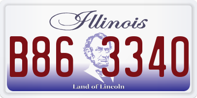 IL license plate B863340
