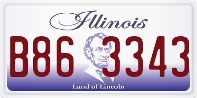IL license plate B863343