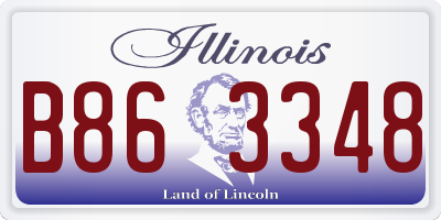 IL license plate B863348
