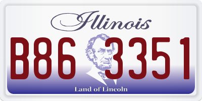 IL license plate B863351