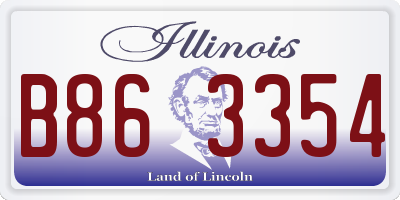 IL license plate B863354