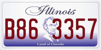 IL license plate B863357