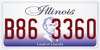 IL license plate B863360