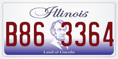 IL license plate B863364