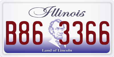IL license plate B863366