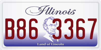 IL license plate B863367