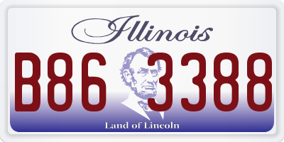 IL license plate B863388