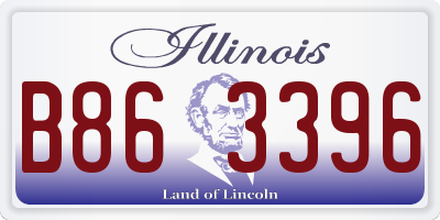 IL license plate B863396