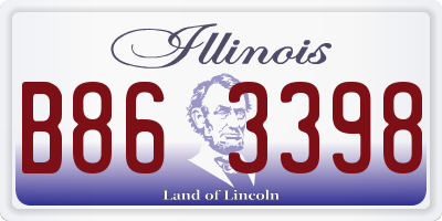 IL license plate B863398