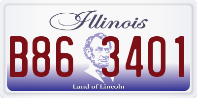 IL license plate B863401