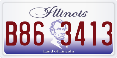 IL license plate B863413