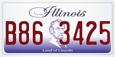 IL license plate B863425