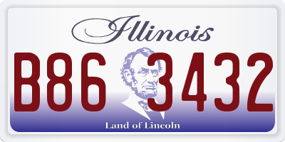 IL license plate B863432