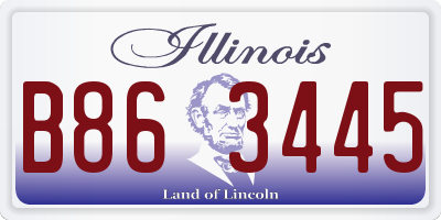 IL license plate B863445