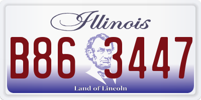 IL license plate B863447
