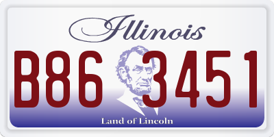 IL license plate B863451