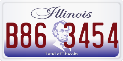 IL license plate B863454