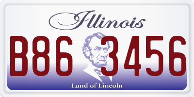 IL license plate B863456